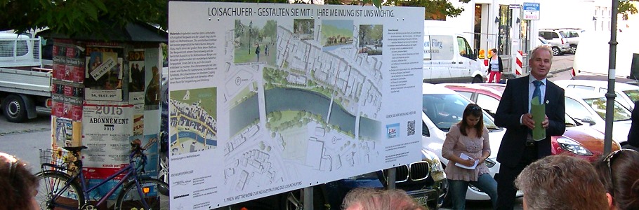 Entwurf Neugestaltung Loisach-Westufer