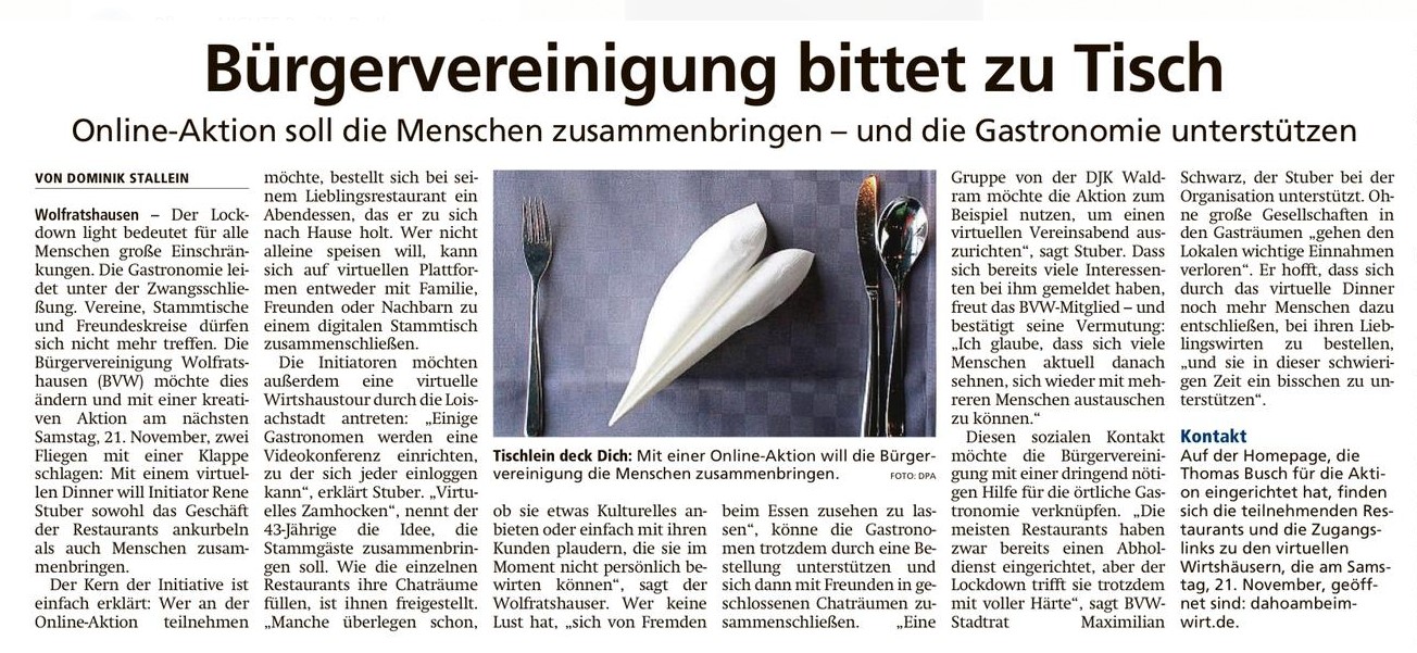 dahoambeimwirt - Initiative für die Gastronomie von Wolfratshausen